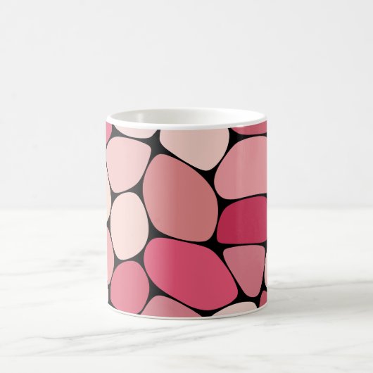 Bio Kiesdesign in Pink-Farbtönen Kaffeetasse (Mittel)