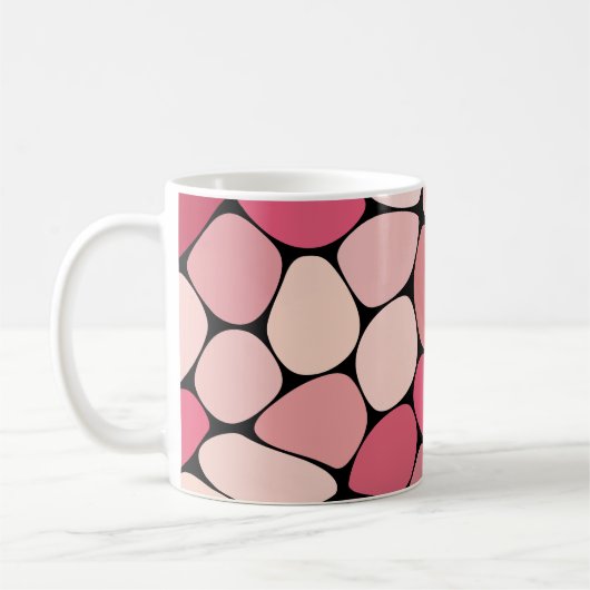 Bio Kiesdesign in Pink-Farbtönen Kaffeetasse (Links)