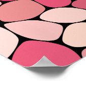 Bio Kiesdesign in Pink-Farbtönen Poster (Ecke)