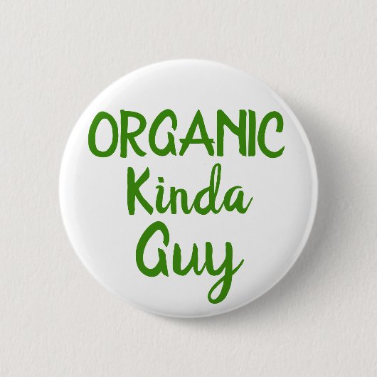 Bio Kinda Typ Green White Round Button Buttone (Vorderseite)