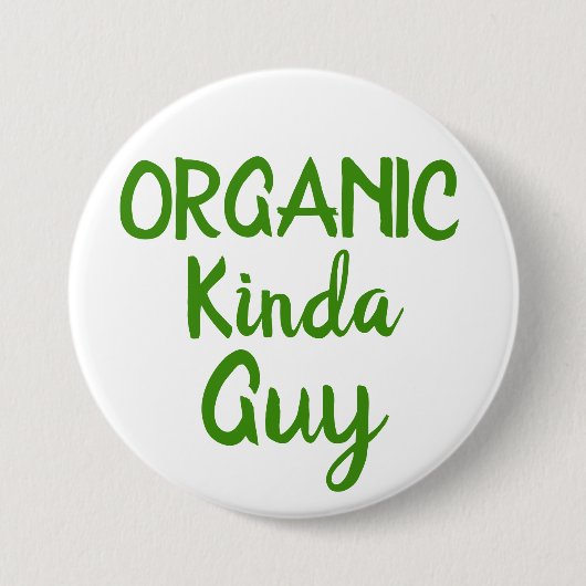Bio Kinda Typ Green White Round Button Buttone (Vorderseite)