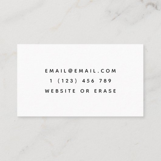 Bio Kohl Wasserfarbe Gemüsepflanzenernährer Visitenkarte (Rückseite)