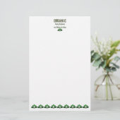 Bio Küche Sprichwort mit Acorns Geschirr Briefpapier (Stehend Vorderseite)