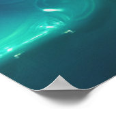 Bio kunstgeschmolzene Plastik Soft Waves Deep Blue Poster (Ecke)
