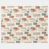 Bio-Kupfer-Salbei-Boho-Blatt-Decke-Design Fleecedecke (Vorderseite (Horizontal))