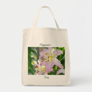 Bio Lady Tragetaschen Rosa Lily Blume Garten
