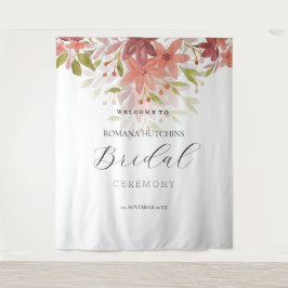 Bio Land Floral Wasserfarbe Handgestrichen Wandteppich