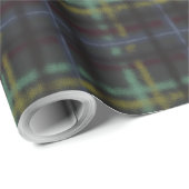 Bio Landfarben dunkel Kariert Geschenkpapier (Rolleneckpunkt)