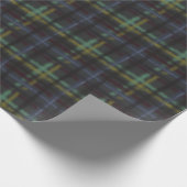 Bio Landfarben dunkel Kariert Geschenkpapier (Ecke)