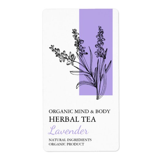 Bio Lavendel-Tee-Label (Vorne)