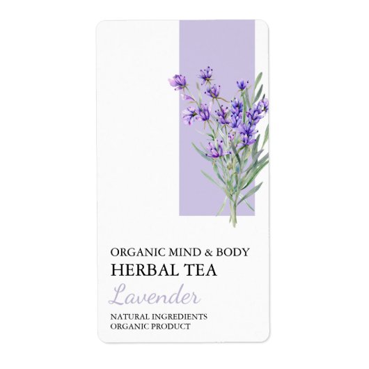 Bio Lavendel-Tee-Label (Vorne)