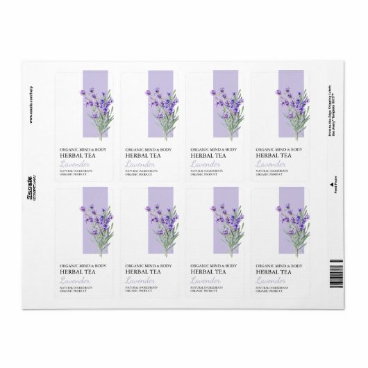 Bio Lavendel-Tee-Label (Vorne)