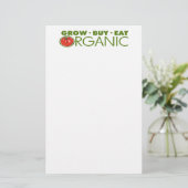 Bio Lebensmittel Briefpapier (Stehend Vorderseite)