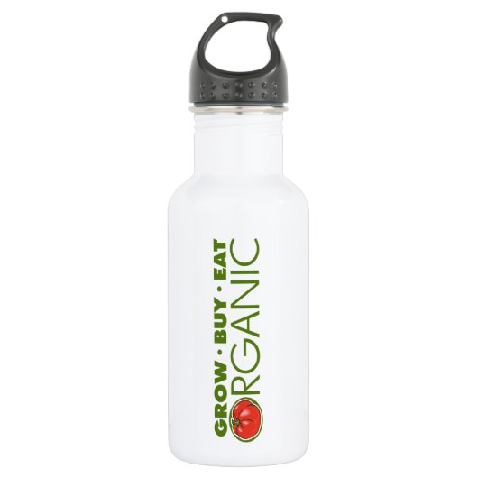 Bio Lebensmittel Edelstahlflasche (Vorderseite)