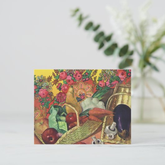 Bio Lebensmittel, Gartengemüse, blühende Blume (Stehend Vorderseite)