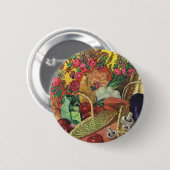 Bio Lebensmittel, Gartengemüse, blühende Blume Button (Vorne & Hinten)