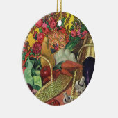 Bio Lebensmittel, Gartengemüse, blühende Blume Keramikornament (Rechts)