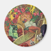 Bio Lebensmittel, Gartengemüse, blühende Blume Magnet (Vorne)