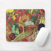 Bio Lebensmittel, Gartengemüse, blühende Blume Mousepad (Mit Mouse)