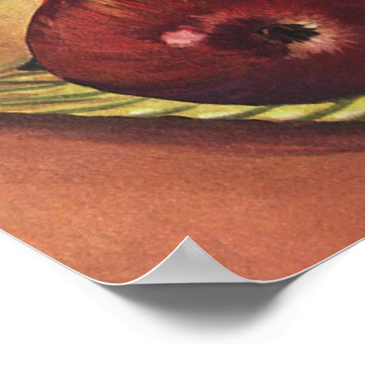 Bio Lebensmittel, Gartengemüse, blühende Blume Poster (Ecke)