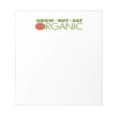 Bio Lebensmittel Notizblock (Vorderseite)