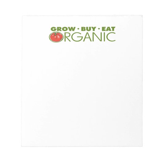 Bio Lebensmittel Notizblock (Vorderseite)