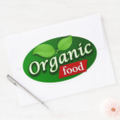 Bio Lebensmittelaufkleber Ovaler Aufkleber (Umschlag)