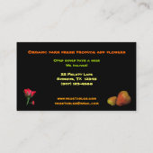 Bio Lebensmittelgeschäft Visitenkarte (Rückseite)