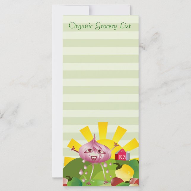 Bio Lebensmittelliste (Vorderseite)