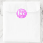 Bio Lila Runder Aufkleber (Tasche)