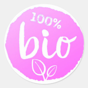Bio Lila Runder Aufkleber