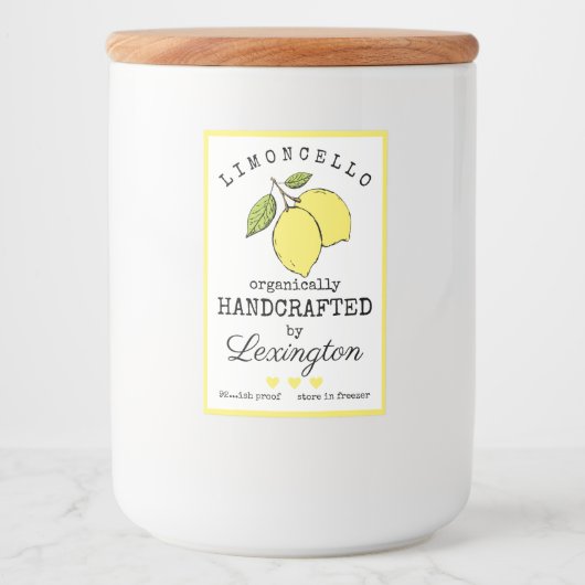 Bio Limoncello für ein kleines Etikett | (Vorderseite)