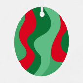 Bio Line Abstrakt Art - 1 Foto Green Red Ornament Aus Metall (Rückseite)