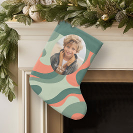 Bio Line Abstrakt Art - 1 Foto Jade Mandarine Großer Weihnachtsstrumpf