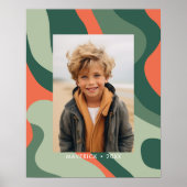 Bio Line Abstrakt Art - 1 Foto Jade Mandarine Poster (Vorne)