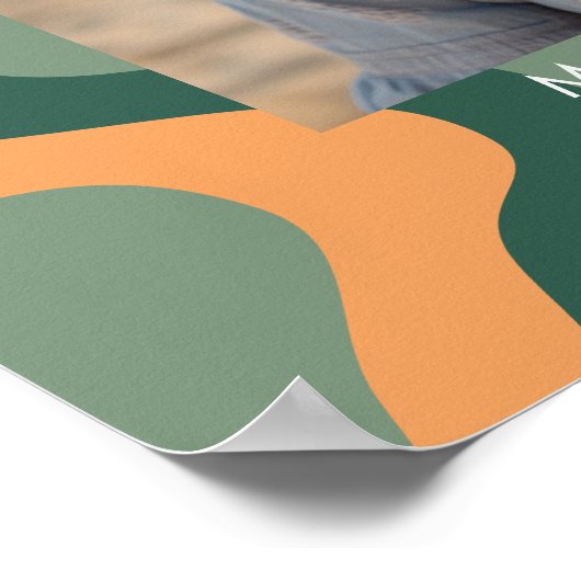 Bio Line Abstrakt Art - 1 Foto Jade Mandarine Poster (Ecke)