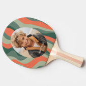 Bio Line Abstrakt Art - 1 Foto Jade Mandarine Tischtennis Schläger (Seitenansicht)