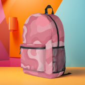 Bio Line Abstrakte Kunst - Rose und Mauve Bedruckter Rucksack