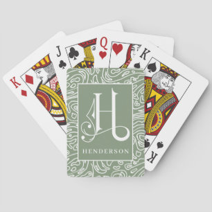 Bio LIne-Muster H Monogramm, bicy Spielkarten