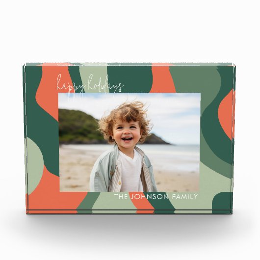 Bio Linie Abstrakt Art - Jade Coral 1 Fotoblock (Vorderseite)