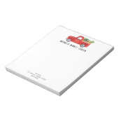 Bio LKW Veggies Hühner-Bauer Markt Notizblock (Rotiert)