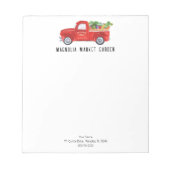 Bio LKW Veggies Hühner-Bauer Markt Notizblock (Vorderseite)