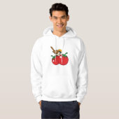 Bio Lover Sparrow Eating Red Tomato Hoodie (Vorne ganz)