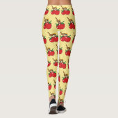 Bio Lover Sparrow Eating Red Tomato Leggings (Rückseite)