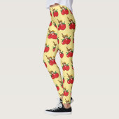 Bio Lover Sparrow Eating Red Tomato Leggings (Links)
