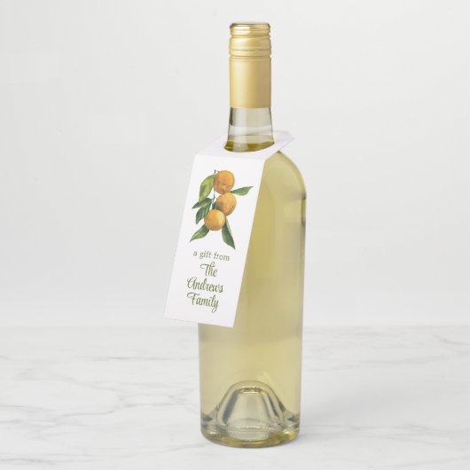 Bio Mandarinen Flaschenanhänger (Angewinkelt)