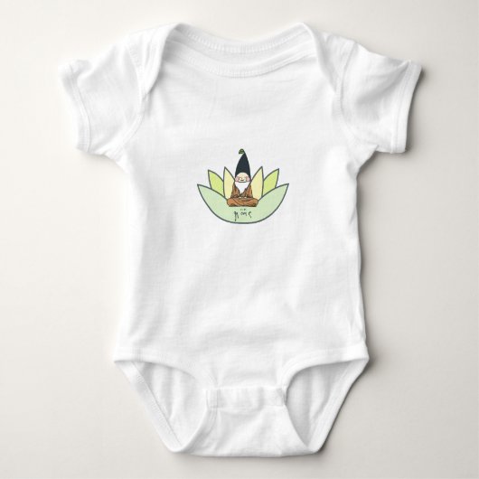 Bio meditierender Gnome Baby Strampler (Vorderseite)