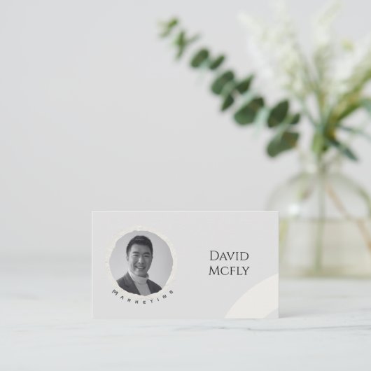 Bio Minimalistisch mit QR-Code Visitenkarte (Stehend Vorderseite)