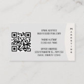 Bio Minimalistisch mit QR-Code Visitenkarte (Rückseite)