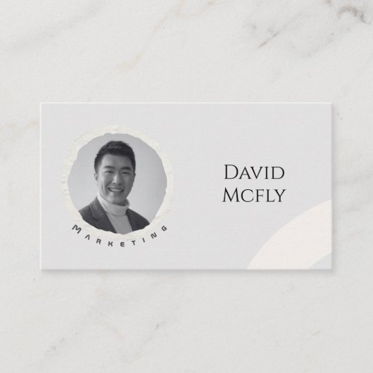 Bio Minimalistisch mit QR-Code Visitenkarte (Vorderseite)